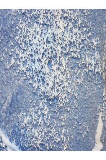 Bigbong women's marble print asymmetrical crop top blue