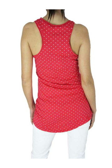 Women's sleeveless top red with polka dot