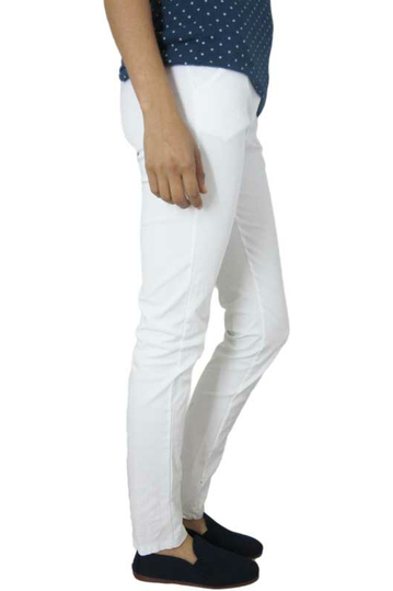 Women's cigarette chino trouser white