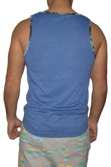 Humor ανδρικό αμάνικο t-shirt Toppow μπλε μελανζέ