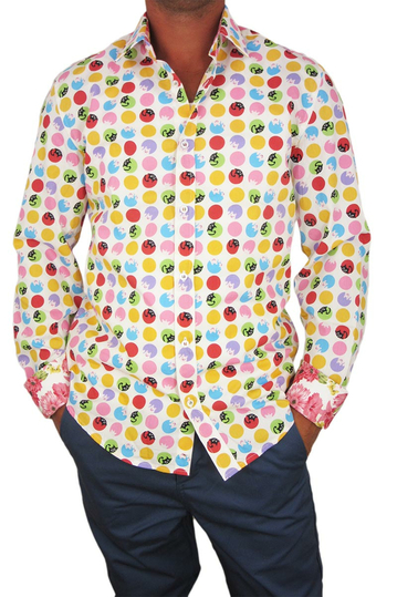 Ανδρικό πουκάμισο Missone με πριντ γάτες