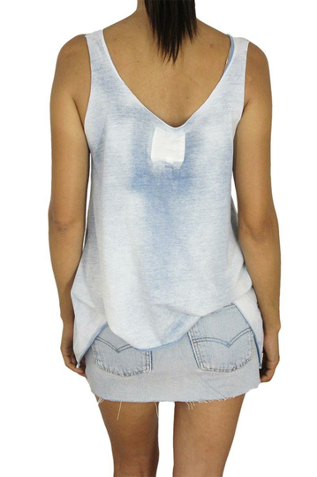 Women's tank top Bigbong stonewashed with print