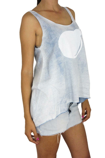 Women's tank top Bigbong stonewashed with print