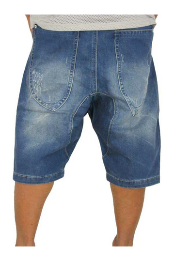 Humor Lago ανδρική denim βερμούδα με εκδορές