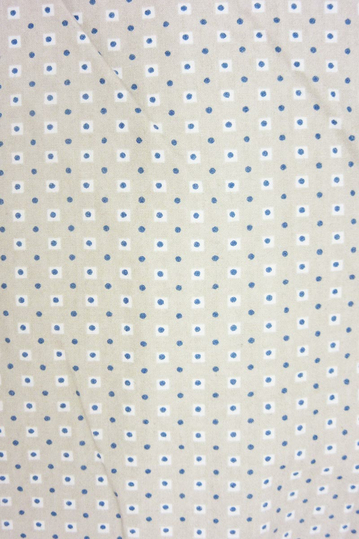 Ανδρικό πουκάμισο εκρού με πριντ τετραγωνάκια και πουά