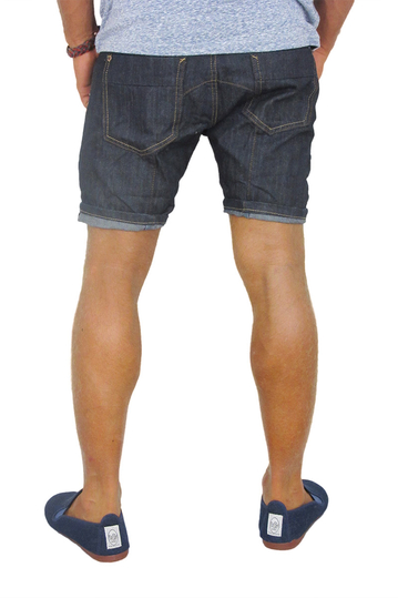 Ανδρική denim βερμούδα σκούρο μπλε