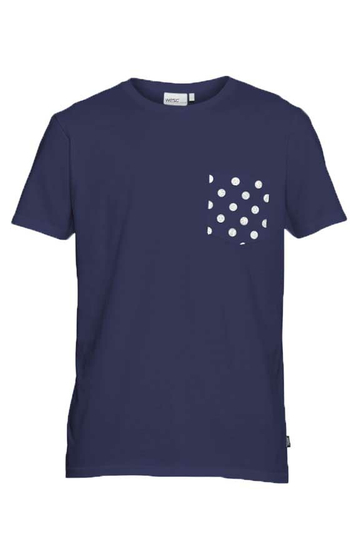 Wesc Ballin ανδρικό t-shirt μπλε με τσεπάκι