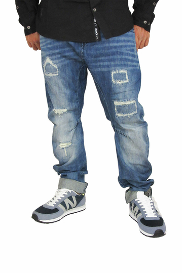 Humor men's distress jeans Zuniga in vintage wash