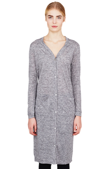 Minimum space dye longline cardigan Fylia grey