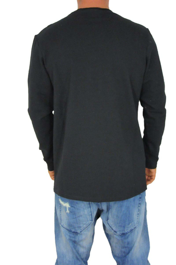 Ανδρική longline φούτερ μπλούζα Humanism μαύρη με φερμουάρ