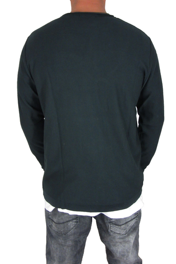 Combos ανδρικό πουλόβερ με τρύπες σε μαύρο