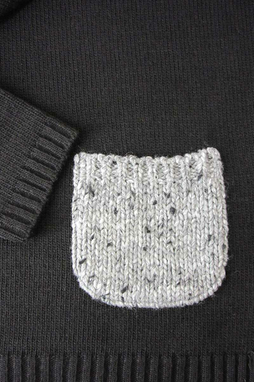 Combos ανδρικό πουλόβερ μαύρο με τσέπη