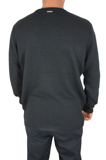 Combos ανδρικό πουλόβερ μαύρο με τσέπη