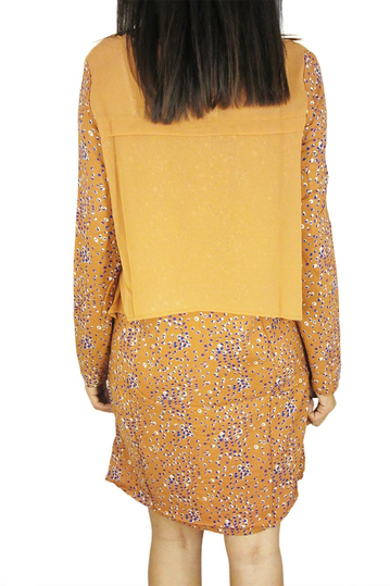 Mismash μακρυμάνικο φόρεμα Swathe σκούρο πορτοκαλί