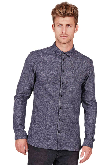 Minimum men's shirt Avenue in blue marl