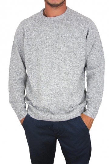 Obey men's Check point sweater in grey marl