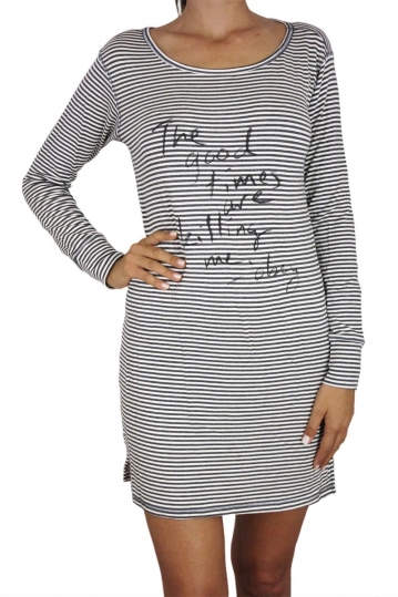 Obey long sleeve striped dress The good time