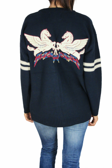Obey women's cardigan Washburn navy