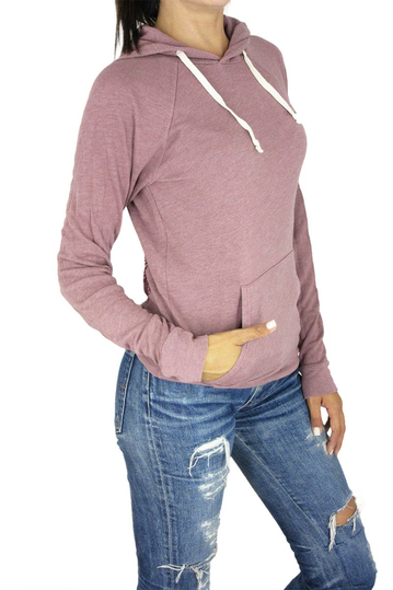 Obey women's hood sweatshirt Remember yourself burgundy marl