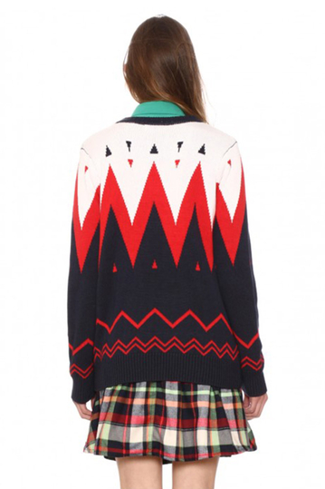 Pepaloves jacquard knit sweater Winter