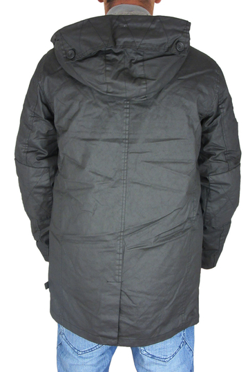 Bellfield ανδρικό 2 σε 1 παρκά τζάκετ Pinto μαύρο με κουκούλα