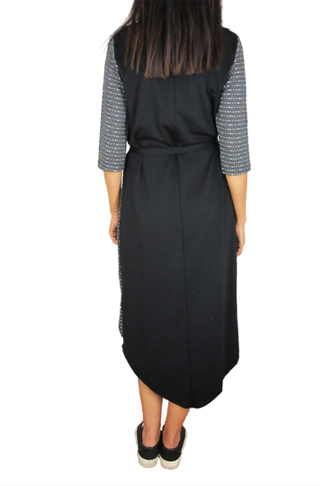 Tag ασύμμετρο φόρεμα Peggy μαύρο-γκρι