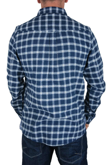 Ανδρικό πουκάμισο μπλε καρό φανέλα