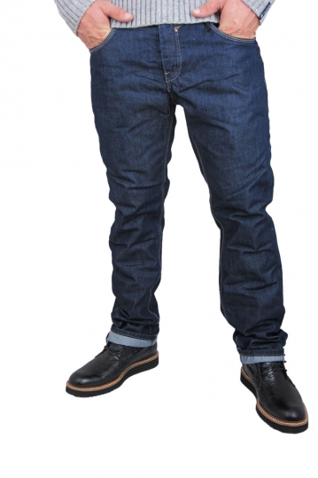 Men's straight fit raw jeans
