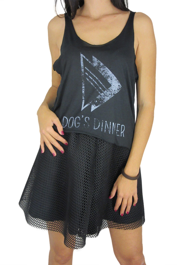 Dog's Dinner sleeveless top Aster black