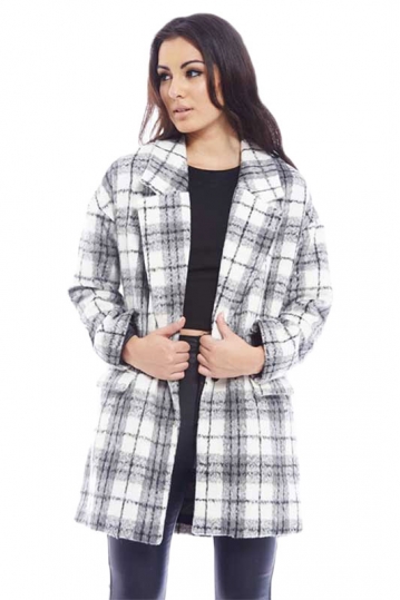 Women's checked wool jacket