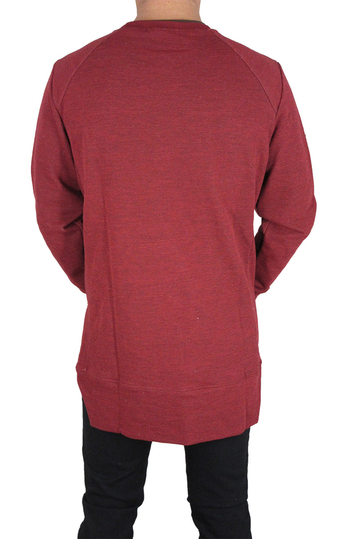 Minimarket longline φούτερ μπλούζα μπορντό μελανζέ