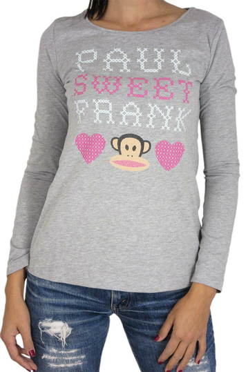 Paul Frank women's long sleeve tee sweet grey melange