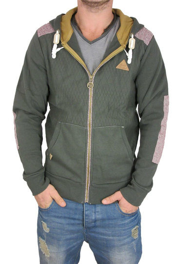 Campbell men's zip hoodie in olive