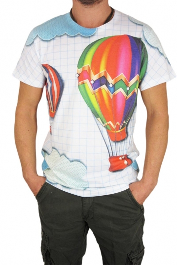 Smartness lab men's t-shirt Air balloon print