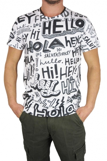 Smartness lab men's t-shirt Salutations print
