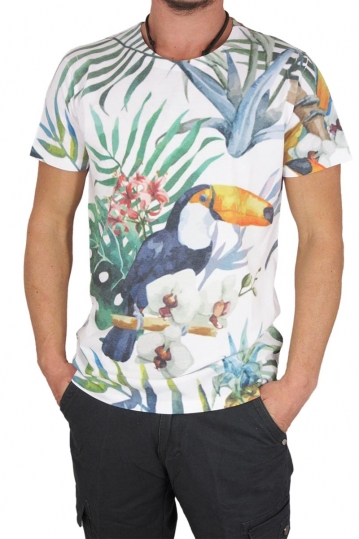 Smartness lab ανδρικό t-shirt Tropical print