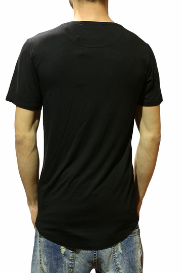 Anerkjendt longline t-shirt Marios μαύρο