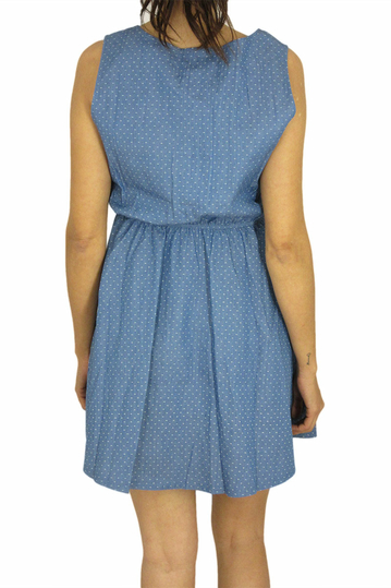 Migle + me soft denim αμάνικο κλος φόρεμα