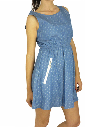 Migle + me soft denim sleeveless skater dress