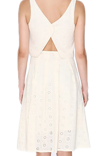 Pepaloves high waist midi skirt cream