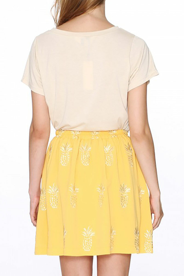 Pepaloves skater mini skirt yellow with pockets