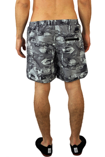 Anerkjendt ανδρικό μαγιό Mauritius γκρι με πριντ