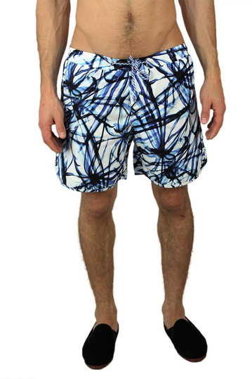 Anerkjendt men's swim shorts Mauritius white-blue