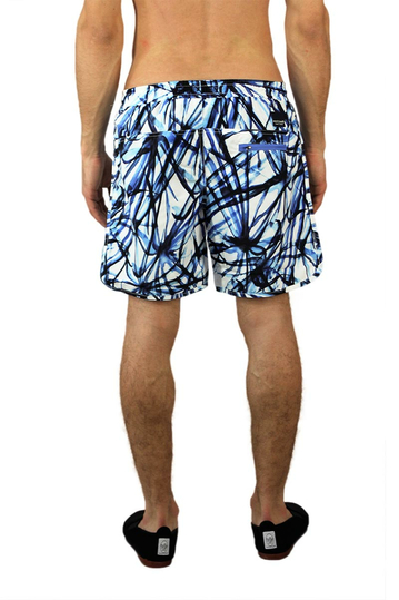 Anerkjendt ανδρικό μαγιό Mauritius λευκό-μπλε