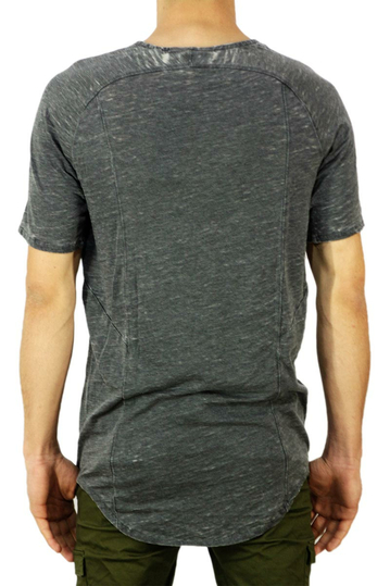 Anerkjendt longline t-shirt Tube σκούρο γκρι μελανζέ