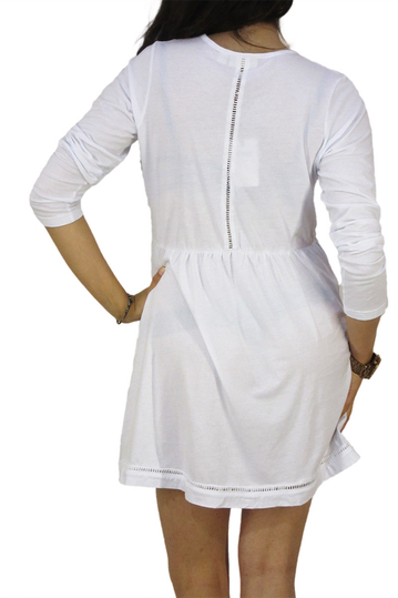 Rhythm μακρυμάνικο μίνι φόρεμα My λευκό