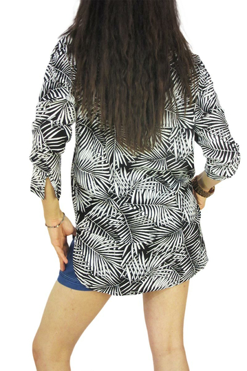 Soft Rebels longline πουκάμισο Louisa ασπρόμαυρο