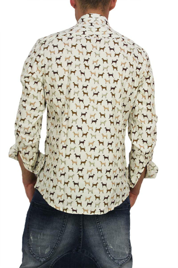Missone ανδρικό πουκάμισο dogs print