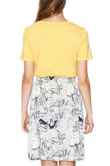 Pepaloves Edurne high waist pleated skirt cream