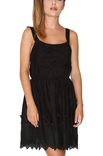 Pepaloves Isabel strap mini dress black